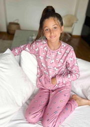 [KIE9079] INV.  PIJAMA MICROPOLAR SOFT DE NENA ESTAMPADO UNICORNIO