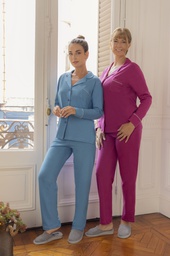 [PIA516] LIQUIDACION ! - INV. PIJAMA ABOTONADO LISO CON BOLSILLO