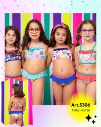 [VYO5306] MALLA BIKINI NENA ESTAMPADO FLORES-CORAZONES