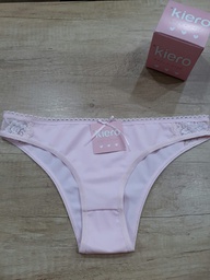 [KROS3952] ROSA VEDETINA TRICOT LISO CON PUNTILLA