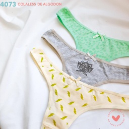 [VTG4073] PACK X3 COLALES DE ALGODON Y LYCRA ESTAMPADA