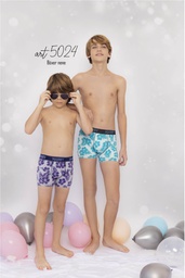 [MAR5024] BOXER NIÑO ALGODON Y LYCRA ESTAMPADO "HAWAII"