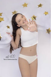 [MAR600] PACK X 3 VEDETINAS TEENS LISAS DE ALGODON Y LYCRA