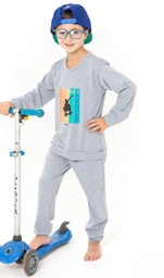 [BIAN23056]  INV. PIJAMA NENE EN MODAL LISO "SKATE"