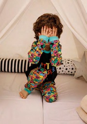 [XY8092J]  INV. PIJAMA COMBINADO DE DOS PIEZAS CON PUÑO Y ESTAMPADO "MONSTER"