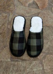 [XY97]  INV. PANTUFLA A CUADROS DE VIYELA CON INTERIOR DE CORDERITO