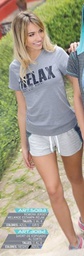 [SHE3082] VER. SHORT DAMA RUSTICO COMBINADO
