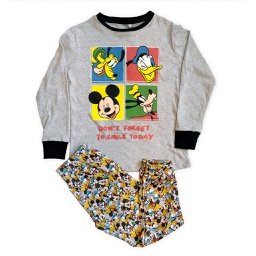[DIS80092]  INV. PIJAMA DE JERSEY MODAL ML ESTAMPADO "MICKEY" Y PANTALON SUBLIMADO