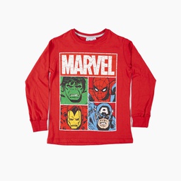 [DIS80793] INV. REMERA DE JERSEY ML CONPUÑOS Y ESTAMPA CRAQUELADA &quot;AVENGERS&quot;