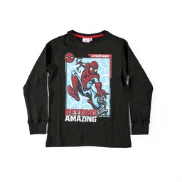 [DIS80911]  INV. REMERA DE JERSEY ML ESTAMPADA "SPIDERMAN" CON PUÑOS