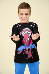 [DIS80912] LIQUIDACION ! - INV. REMERA DE JERSEY ML ESTAMPADA &quot;SPIDERMAN&quot; CON PUÑOS