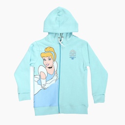 [DIS82267] LIQUIDACION ! - INV. CAMPERA DE FRISA CON CAPUCHA FORRADA Y ESTAMPA CON GLITTER &quot;PRINCESAS&quot;