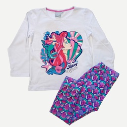 [DIS82294] INV. PIJAMA ML DE JERSEY ESTAMPADO &quot;PRINCESAS SIRENITA ARIEL&quot;