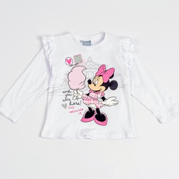 [DIS82392] LIQUIDACION ! - INV. REMERA ML CON ESTAMPA "MINNIE" DE JERSEY