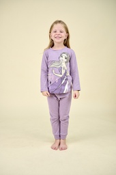 [DIS82424] INV. PIJAMA JERSEY ML ESTAMPADO CON GLITTER &quot;FROZEN&quot; 