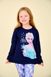 [DIS82451] LIQUIDACION ! - INV. REMERA JERSEY ML "FROZEN" ESTAMPADA CON FRUNCE EN MANGAS