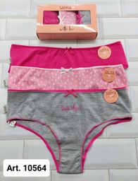 [SAY10564] PACK X3 CULOTE DE ALGODON Y LYCRA ESTAMPADA