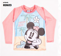 [DIS82623] VER. REMERA CON PROTECCION UV SUBLIMADA &quot;MINNIE&quot;