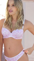 [MK5713] CONJUNTO DE MICROFIBRA ESTAMPADA TAZA SOFT CON BASE Y COLALES "AMALIA"