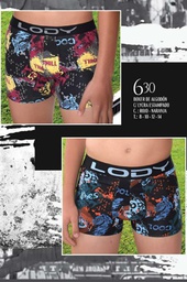 [LM630] BOXER NIÑOS DE ALGODON LYCRA ESTAMPADO CHILL