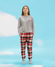 [ELE2470] INV. PIJAMA PANTALON PILU CUADRILLE TEEN