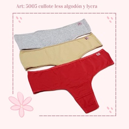 [MER5005] PACK X 3 CULOTELESS ALGODÓN Y LYCRA LISO