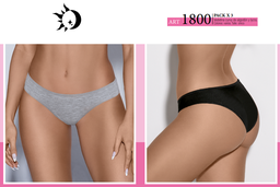 [GAB1800] PACK X 3 VEDETINA CURVY ALGODÓN Y LYCRA LISO