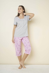 [LEN25783] VER. PIJAMA REMERA Y CAPRI