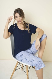 [LEN25783/E] VER. PIJAMA REMERA Y CAPRI