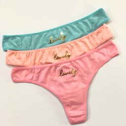 [LOV2167] PACK X3 COLALES ALGODÓN "LOVELY"
