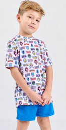 [DIS80844] VER. PIJAMA REMERA ESTAMPADA Y SHORT LISO &quot;AVENGERS&quot;