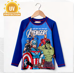 [DIS80856] VER. REMERA MANGAS LARGAS PROTECCION UV &quot;AVENGERS&quot;