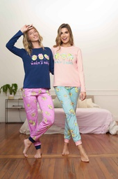 [LEN25350] LIQUIDACION ! - INV. PIJAMA DE JERSEY CON PANTALON SUBLIMADO &quot;PALTA&quot;