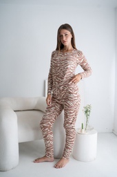 [TRE5508] INV. PIJAMA REMERA Y PANTALON DE LANILLA ESTAMPADO PRINT