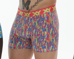 [XY1431] BOXER ESTAMPADO DE ALGODÓN Y LYCRA "PINCELADAS"