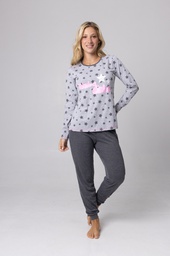 [FRA002] LIQUIDACION ! - INV. PIJAMA DAMA BABUCHA DE JERSEY &quot;ESTRELLAS&quot;