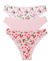 [FRA587/ER] PACK X3 VEDETINA LISA Y ESTAMPADAS DE ALGODÓN ROSA