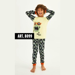 [XY8099J]  INV. PIJAMA NENE JURASSIC MANGA LARGA CAMUFLADO