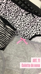 [MAR11] PACK X3 CULOTTE NENA DE ALGODÓN Y LYCRA SURTIDO