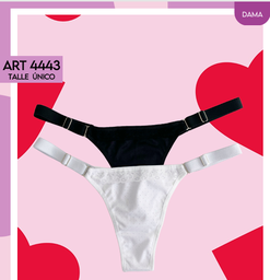 [MER4443] PACK X2 REGULABLE CON ELASTICO ANCHO DESAGUJADA CON PUNTILLA