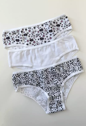 [KIE6043] PACK X3 BOMBACHA NENA ALGODÓN Y LYCRA LISA Y ESTAMPADA
