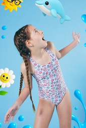 [ELE2617] OFF - 15% !! VER. MALLA ENTERA CON BRETELES ANCHOS ESTAMPADA