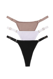[FRA5019] PACK X3 TANGA DE ALGODÓN Y LYCRA CON BRETEL ANCHO