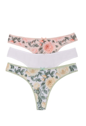 [FRA652] PACK X3 COLALES ESTAMPADA DE MICROFIBRA &quot;ROSAS&quot;