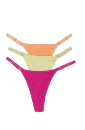 [FRA660] PACK X3 TANGA REGULABLE CAVADA DE MORLEY MICROFIBRA