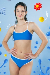 [ELE2638] OFF - 15% !! VER. MALLA BIKINI TEENS TOP CON BRETELES PARA ATAR EN HOMBRO