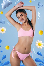 [ELE2643] OFF - 15% !! VER. MALLA BIKINI TEENS TEXTURADA CON VEDETINA