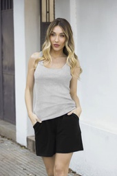 [LEN26735] VER. CONJUNTO CON CAMISETA DE RIBB Y SHORT RUSTICO