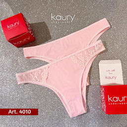 [KAU4010] PACK X2 VEDETINA DE ALGODON 1 LISA Y 1 DE PUNTILLA ROSA