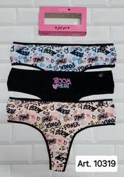 [SAY10319] PACK X3 CULOTELESS MAX DE ALGODÓN Y LYCRA ESTAMPADO